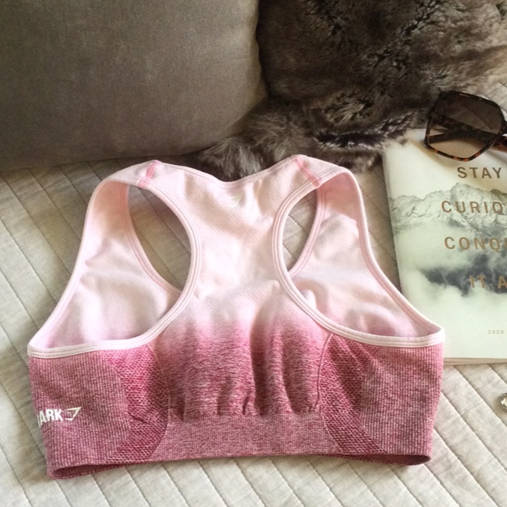 Gymshark Seamless Ombre Pink Sports Bra medium - Picture 5 of 9